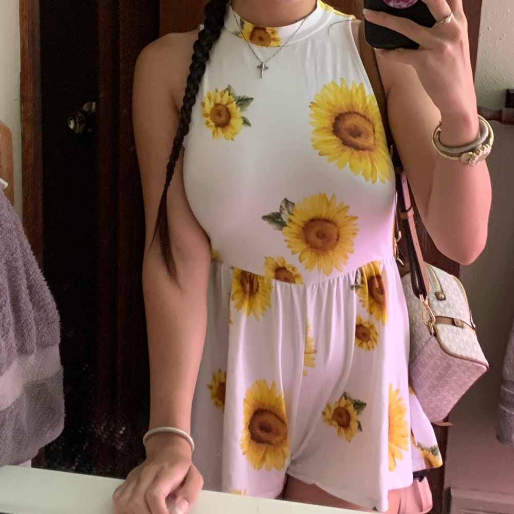 Forever 21 sunflower romper